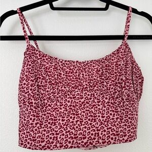 Tiger Mist Leopard Print Pink Cami Top
